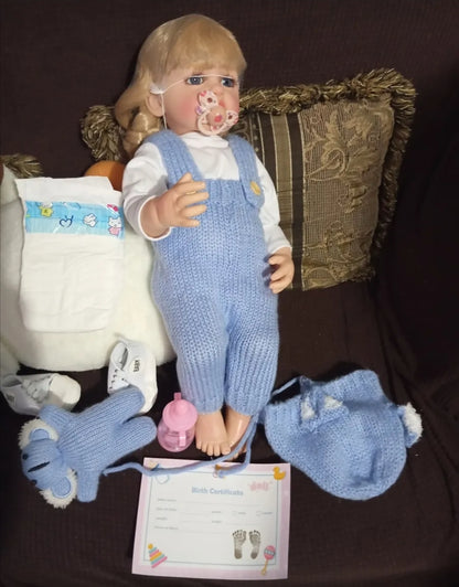 Muñeca bebé TIPO reborn realista 55cm