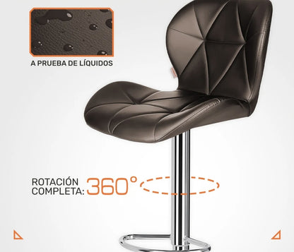 3 bancos con respaldo acolchados
