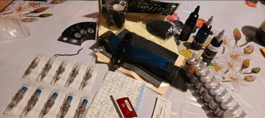 Kit  Para Tatuar Profesional Con 12 Tintas