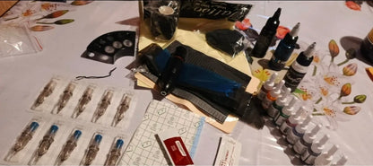 Kit  Para Tatuar Profesional Con 12 Tintas