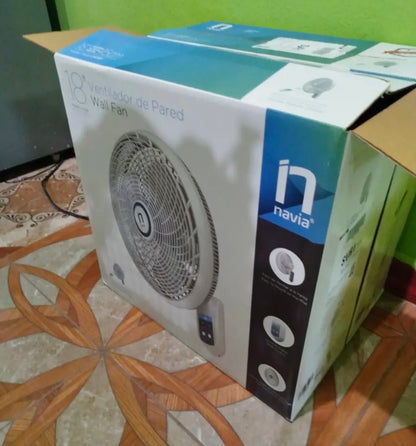 Ventilador de Pared con Control Remoto 18 pulgadas 3 Velocidades
