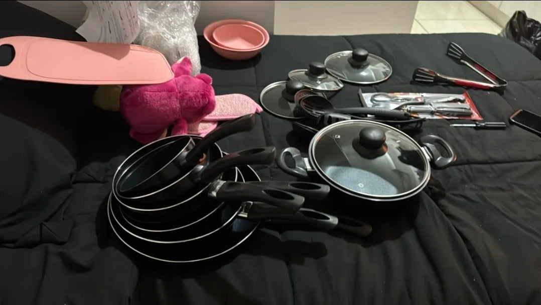 Batería de cocina 27 piezas Aluminio Antiadherente Novry