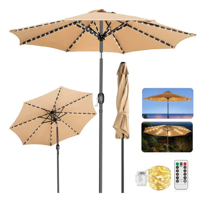 Sombrilla Para Jardin Y Playa 2.3m Exterior Plegable