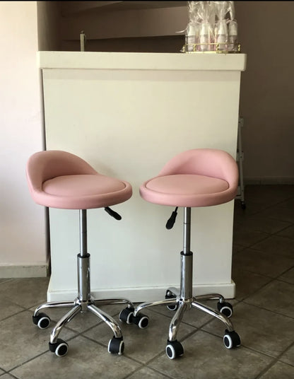 Banco Taburete  Con Ruedas Para Salón Spa