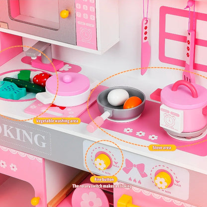 Cocina de madera simulación