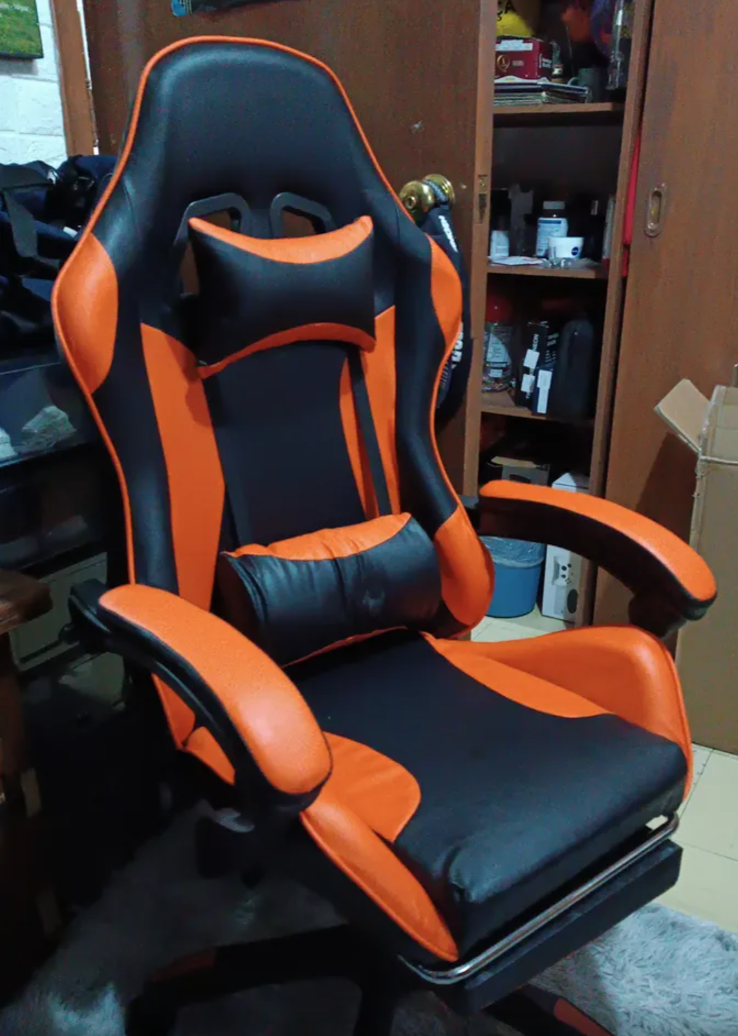 Silla Gamer Reclinable Giratoria Ergonómica Cómoda 2 Masajes