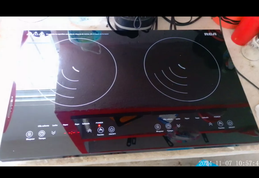 Parrilla doble de inducción cristal templado