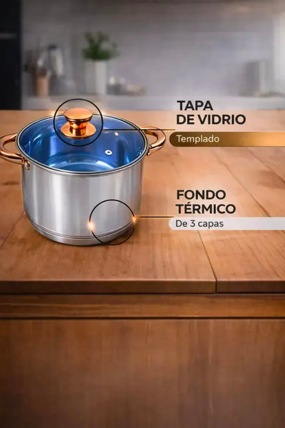 Batería de Cocina Kitchenes Juego de 12 Piezas