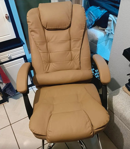 Silla Oficina Ergonómica Reclinable Ajustable Con Reposapiés SIN MASAJEADOR