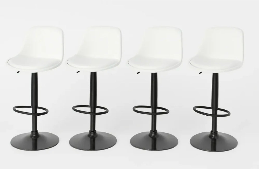 4 bancos modelo Tulip con asiento acolchado