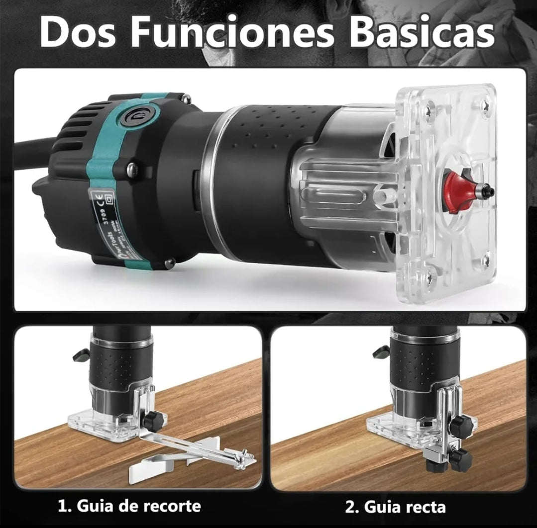 Recortadora Eléctrica Con Accesorios Para Trabajar La Madera
