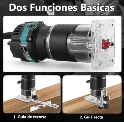 Recortadora Eléctrica Con Accesorios Para Trabajar La Madera