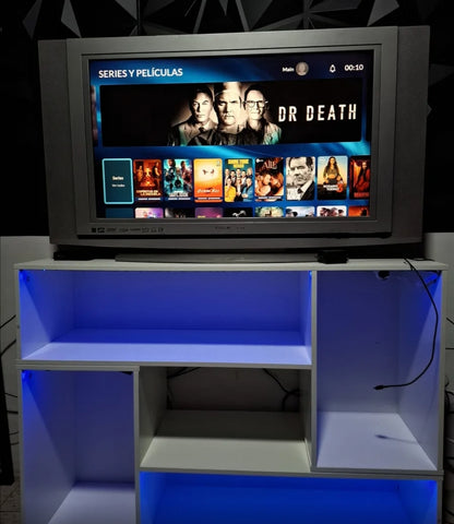 Mueble de TV con luces LED montaje ajustable