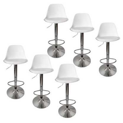 6 bancos modelo Tulip con asiento acolchado