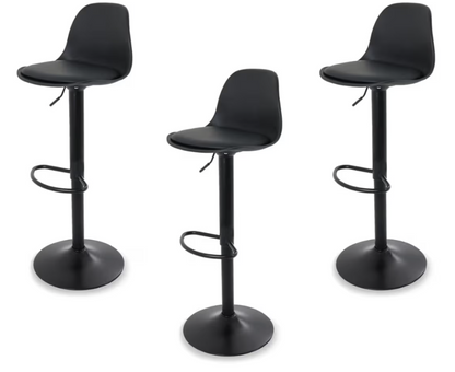 5 bancos modelo Tulip con asiento acolchado