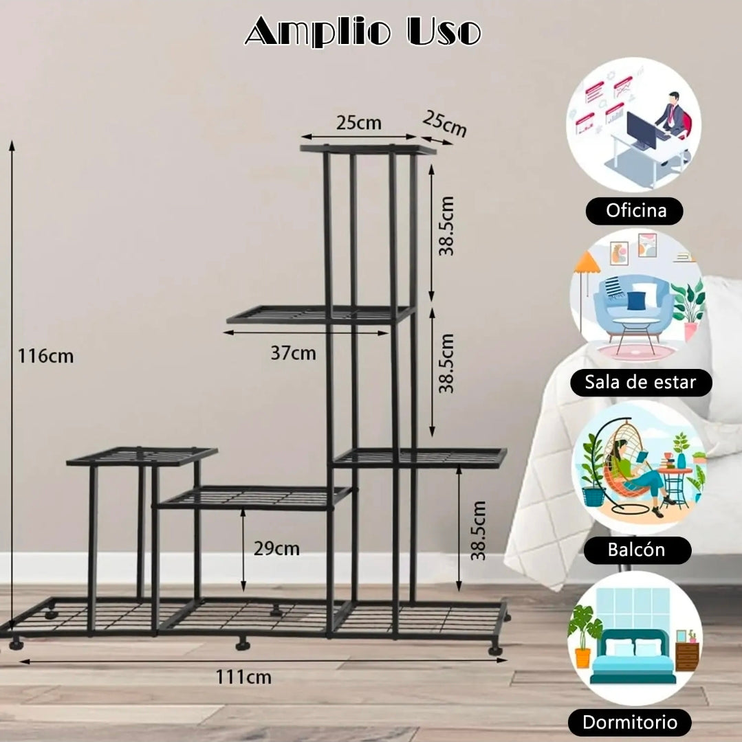 Soporte de metal para plantas  5 niveles