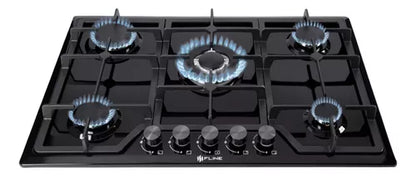 PARRILLA DE ACERO NEGRO 5 QUEMADORES FLINE