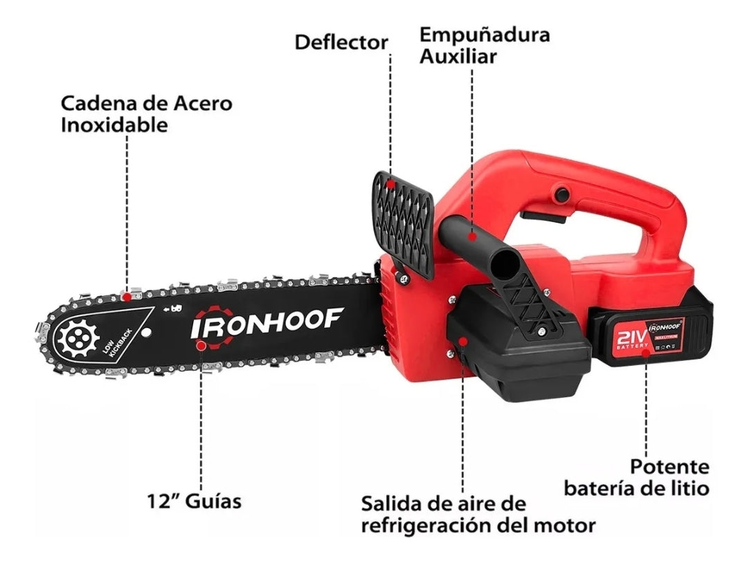 Motosierra Eléctrica Inalámbrica 12" Ironhoof