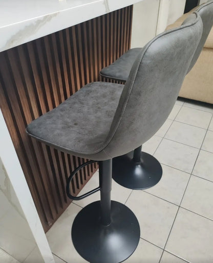 4 bancos altos cuero sintético