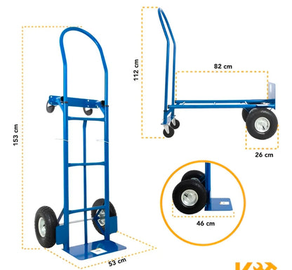 Diablo plataforma 400kg  azul