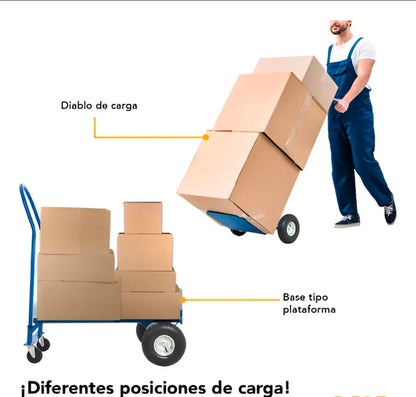 Diablo plataforma 400kg  azul