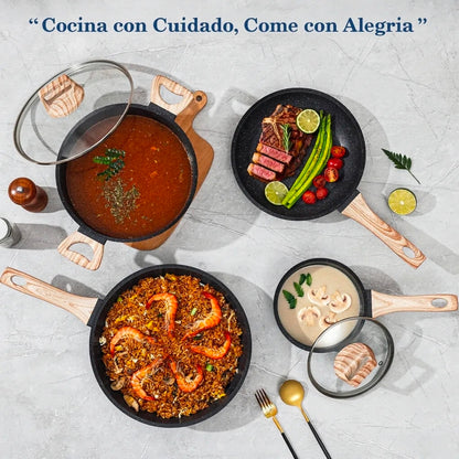 Batería de cocina antiadherente 12pz