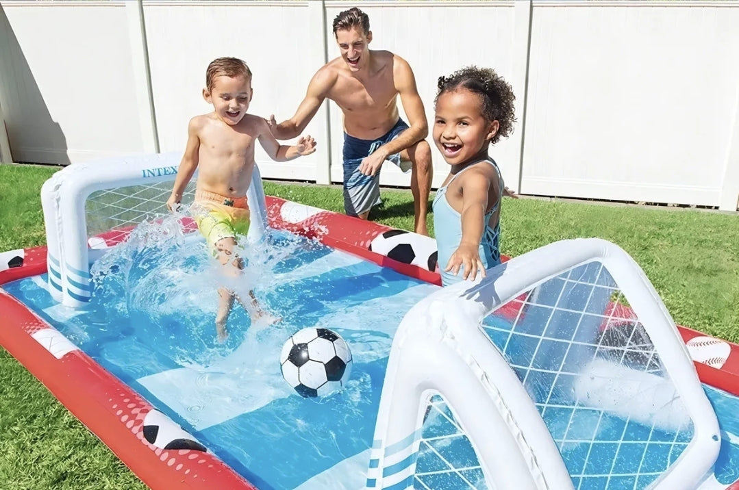 Alberca Inflable Para Niños Juegos Voli, Fut Y Béisbol