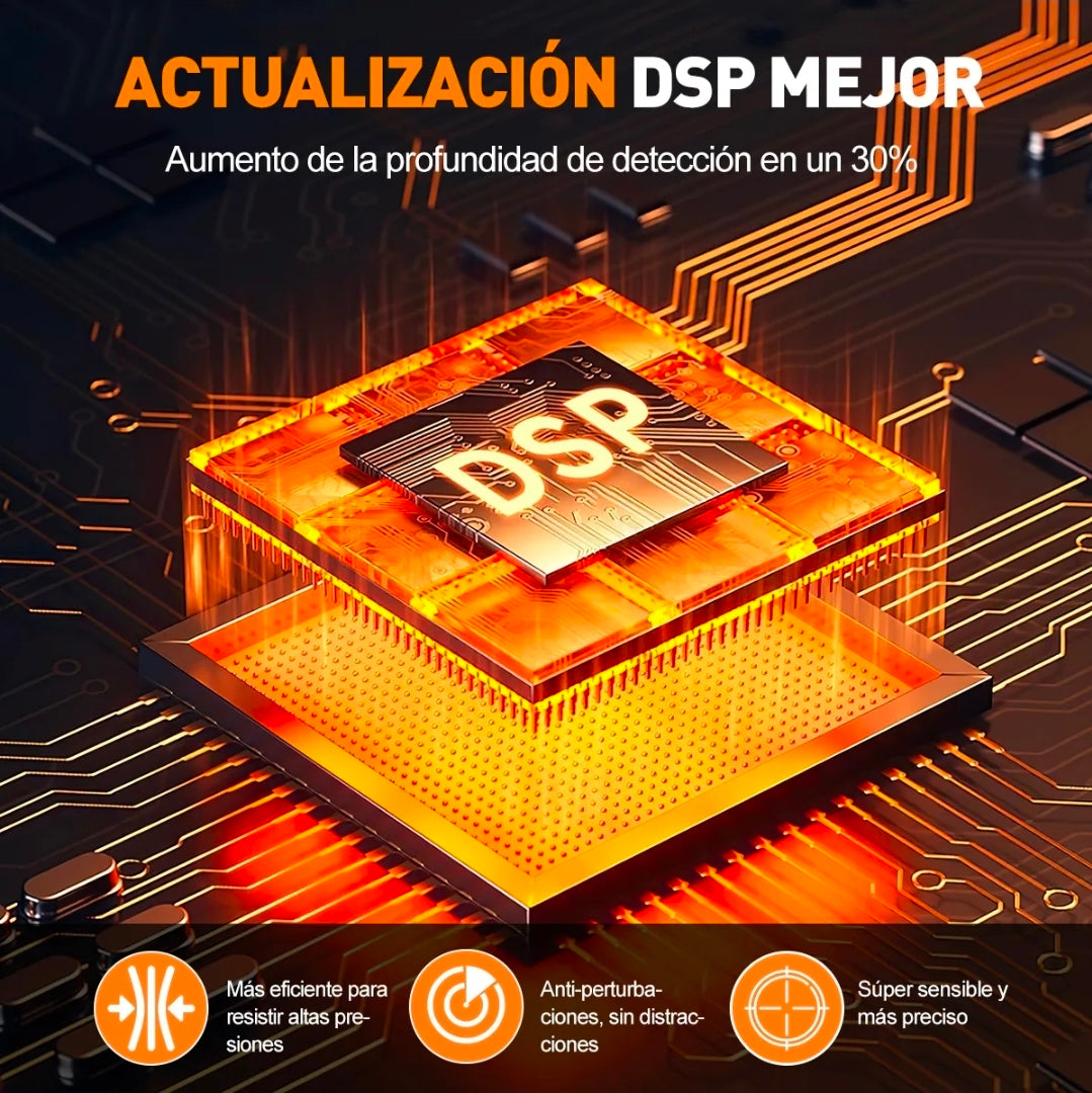 Detector de metales de alta precisión e impermeable multifrecuencia 5 Modo+LCD