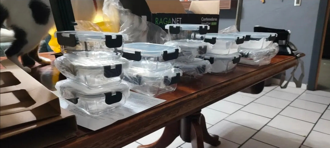 Recipientes Herméticos de Vidrio 12pz