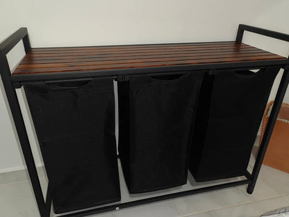 Cesto Para Ropa Sucia Con 3 Bolsas De Tela Oxford