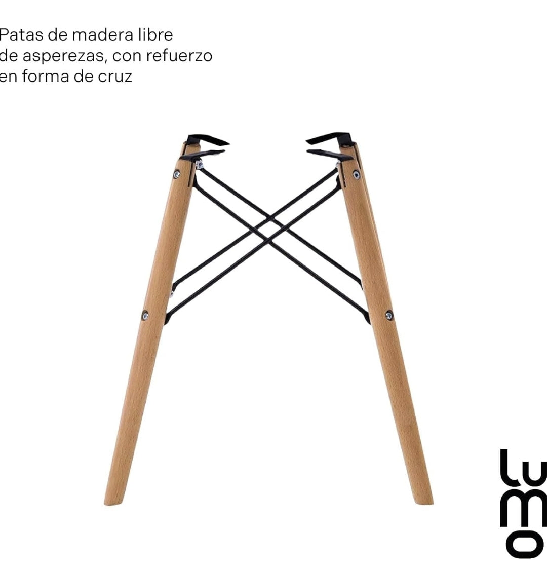 Set 4 sillas tipo eames acrílico