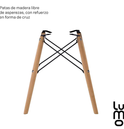 Set 4 sillas tipo eames acrílico