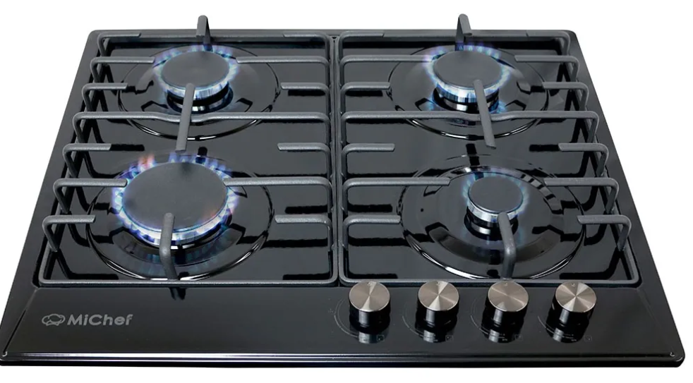 Parrilla Michef 4 quemadores acero negro esmaltado