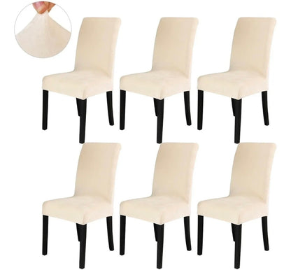Funda silla de comedor 6 piezas tipo terciopelo