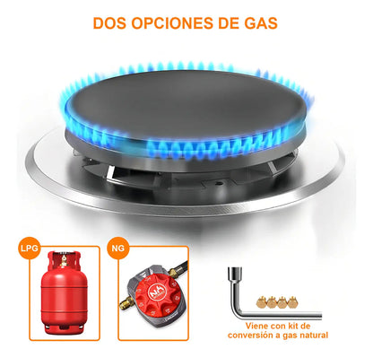 Parrilla Gas Skbe 4 Quemadores Empotrable Acero Inoxidable Encendido Eléctrico