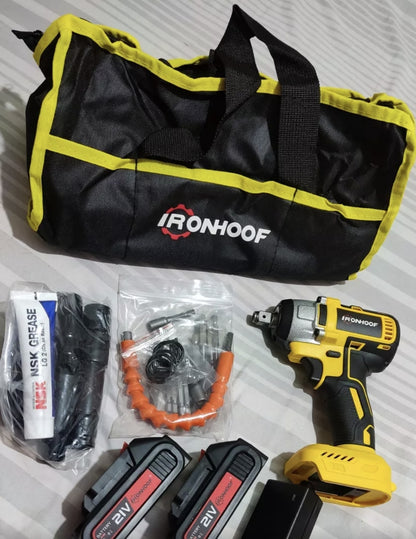 Pistola Llave De Impacto Inalámbrico Ironhoof  batería de 21V   500W