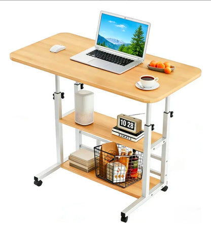 Mesa Para Computadora 60x40cm Altura Ajustable Con Ruedas