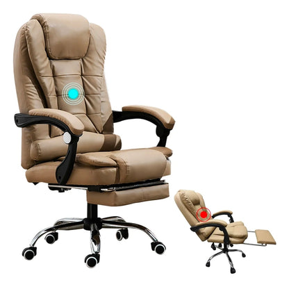 Silla ejecutiva ergonómica con  reposapies CON MASAJEADOR