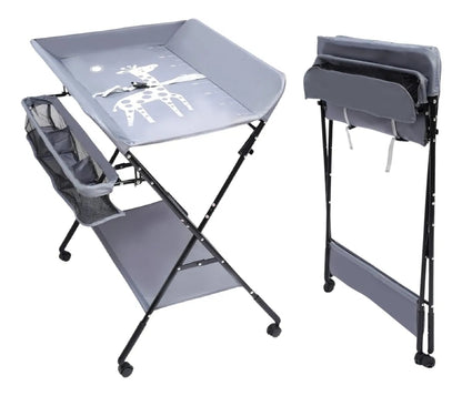 Cambiador plegable con estante organizador GRIS