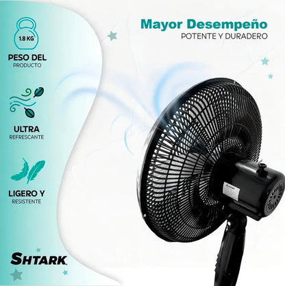 Set 2 Ventiladores De Pedestal 5 Aspas 16" 3 Velocidades Frecuencia 60hz