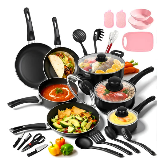 Batería de cocina 27 piezas Aluminio Antiadherente Novry