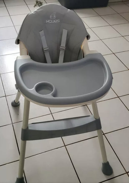 Silla Alta Periquera Mecedora Con Llantas 5 En 1 Ajustable Plegable Asiento Piel