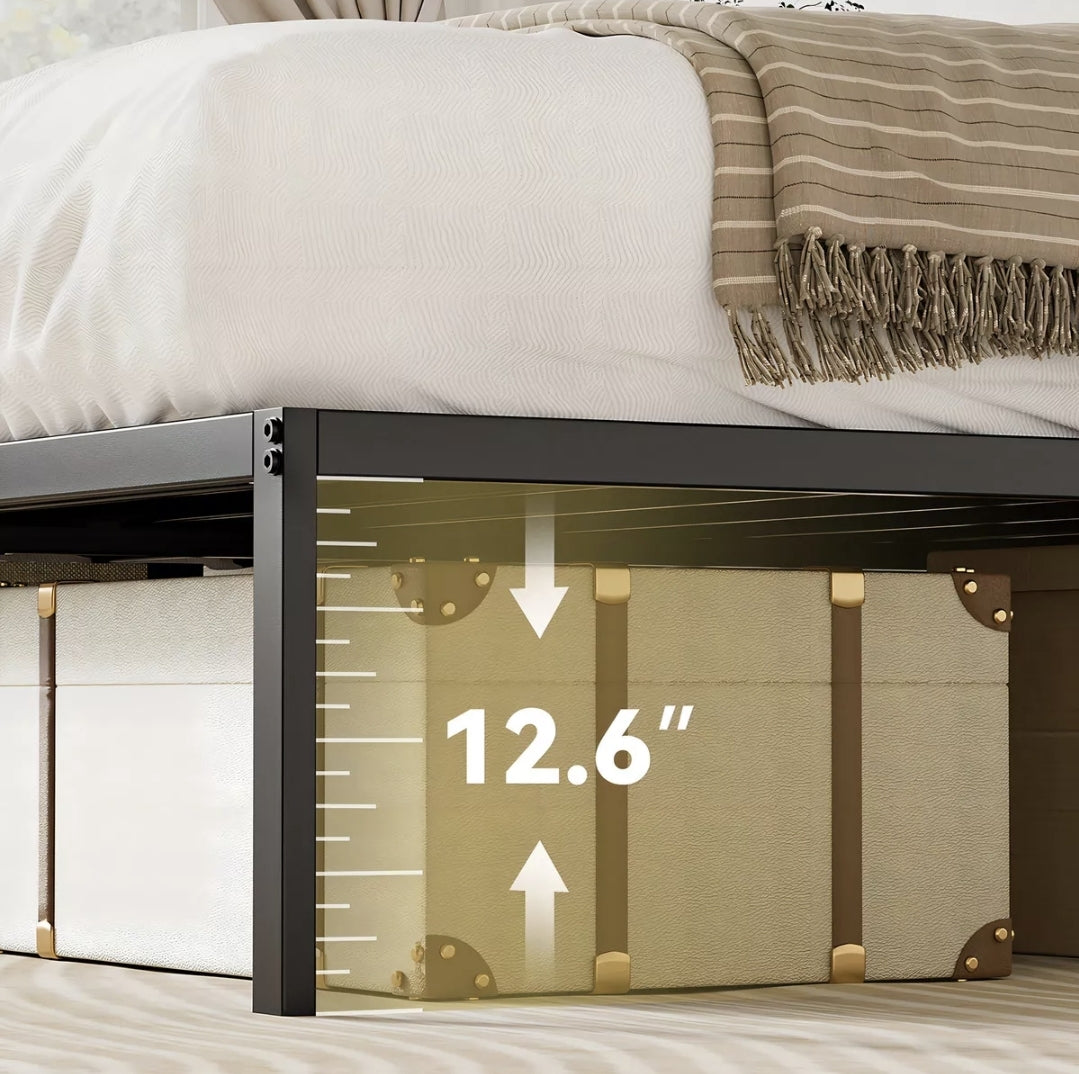 Base De Cama Plegable De Metal Con Enchufe Usb