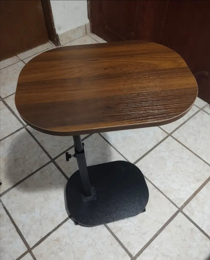 Mesa De Centro Altura Ajustable 45-80cm Con 4 Ruedas 360°