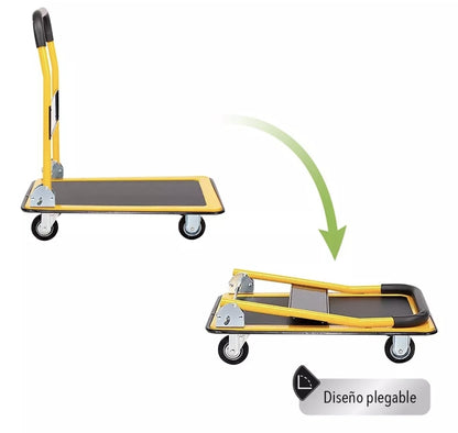 Carrito Plegable De Carga De Acero Hasta 150 Kg