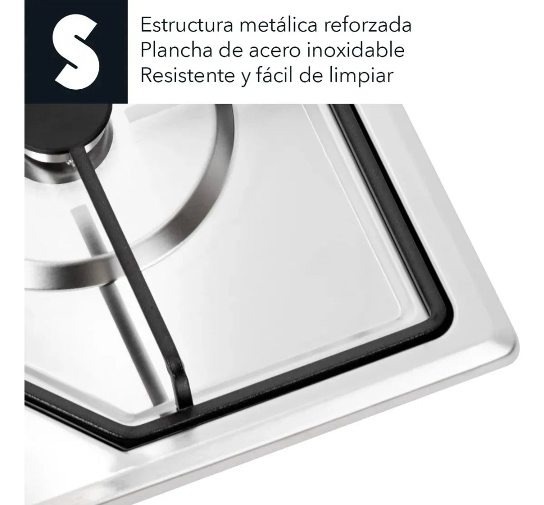 Parrilla empotrable 6 quemadores gas Acero inoxidable SIGNA
