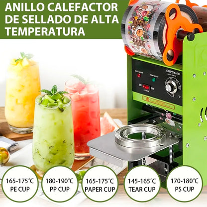 Maquina selladora manual de vasos