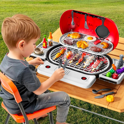 Parrilla de juguete para niños con luz y sonido
