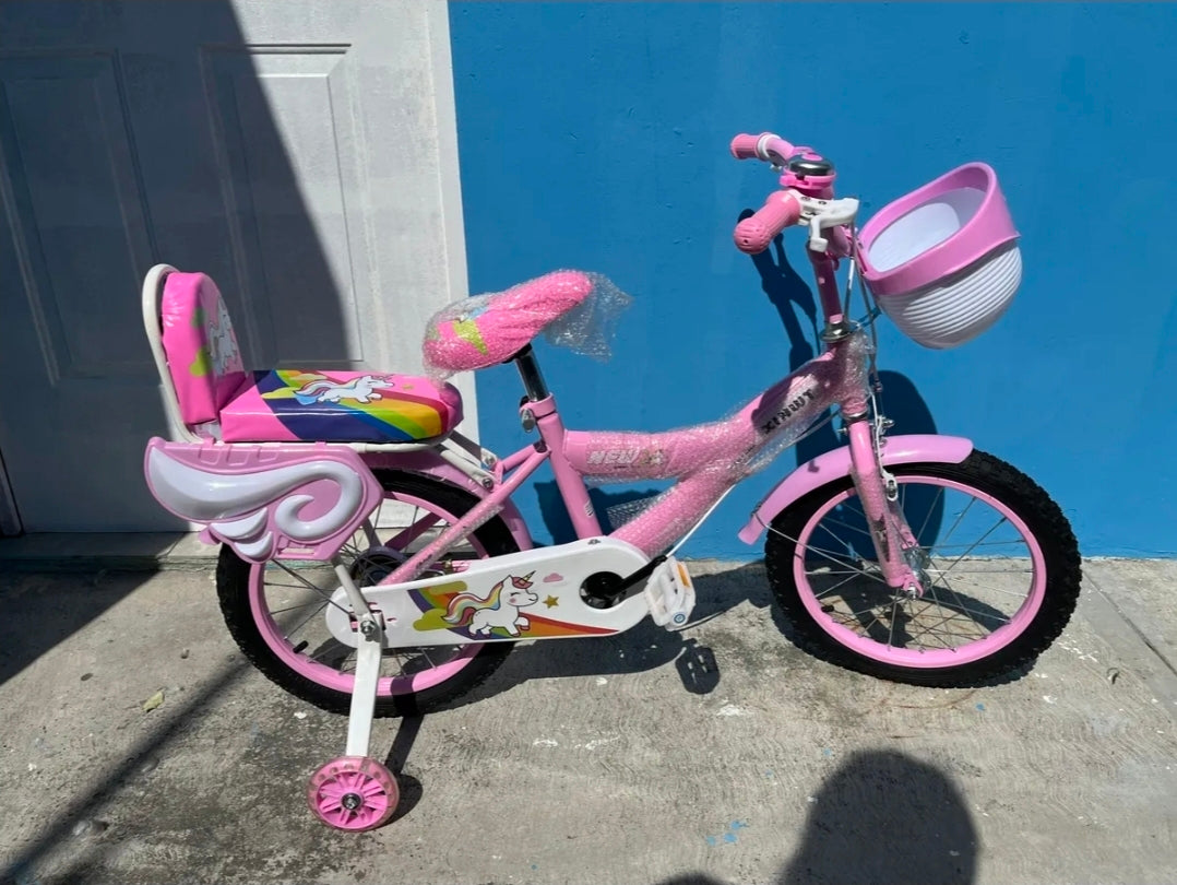 Bicicleta Infantil R16 rosa 4-12 Años Con Ruedas Auxiliares Rgb