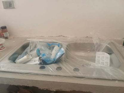 Kit De Fregadero Tarja Tina Doble Acero Inoxidable 84x48cm